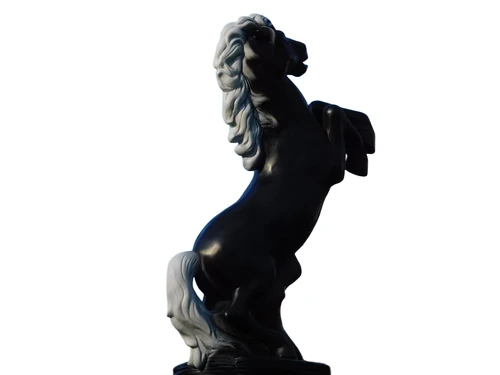 Statue Prancing Horse - Black - 80 cm - Polystone