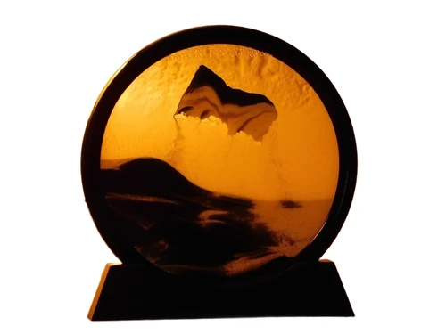 Moving Sand Artwork - ⌀ 18 - Black