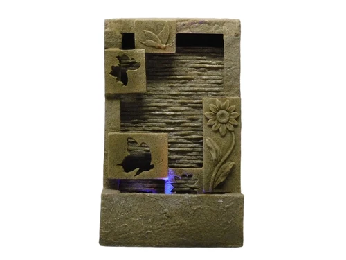 Indoor Fountain with Butterflies and Flower - 36 cm - Polystone