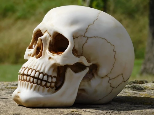 Decorative Skull - Polystone - Detailed