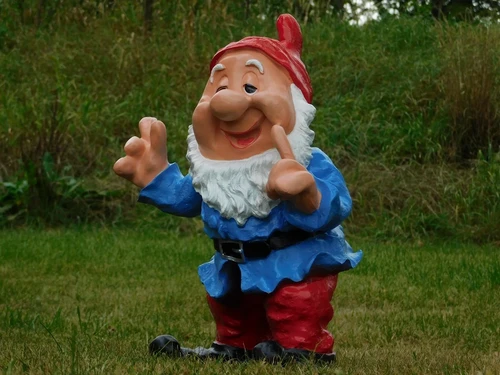 One-off: Blue Gnome Statue - 57 cm - Polystone