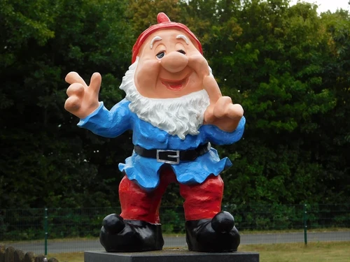 One-off: Blue Gnome Statue - 57 cm - Polystone