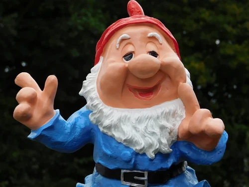 One-off: Blue Gnome Statue - 57 cm - Polystone