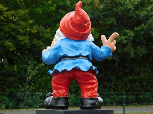 One-off: Blue Gnome Statue - 57 cm - Polystone