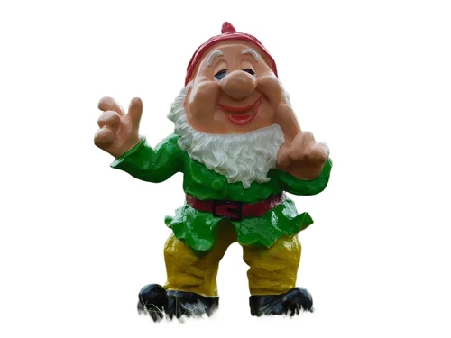 Eenmalig: Beeld Kabouter Groen - 57 cm - Polystone