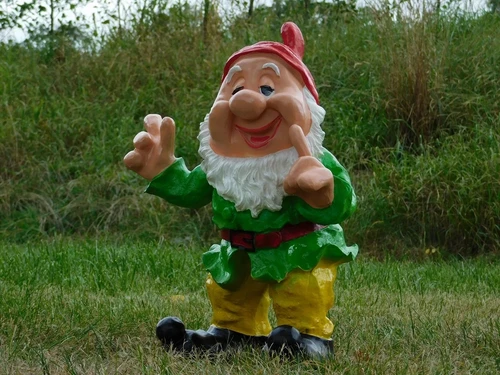 Eenmalig: Beeld Kabouter Groen - 57 cm - Polystone