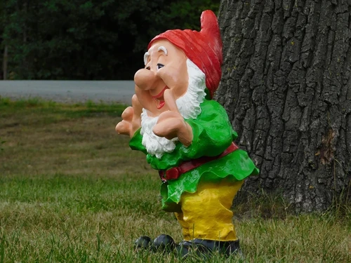 Eenmalig: Beeld Kabouter Groen - 57 cm - Polystone