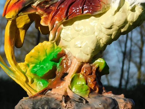 Rooster XL in Colour - 60 cm - Polystone