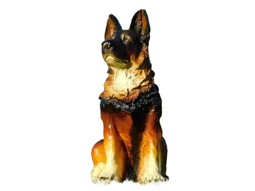 Schäferhund in Farbe - 60 cm - Polystone