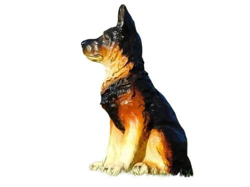 Schäferhund in Farbe - 60 cm - Polystone