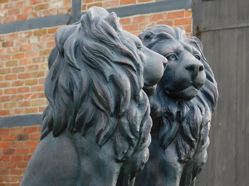 Set Lions 75 cm - Left and Right - Polystone