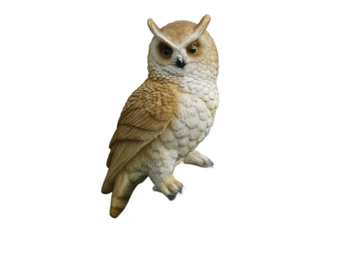 Owl on Stump - 35 cm - Polystone - Detailed