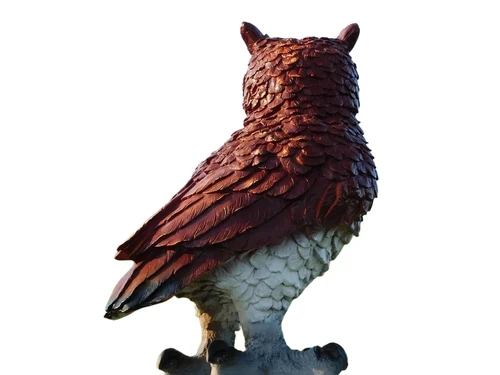 Owl XL - 40 cm - Brown - Polystone