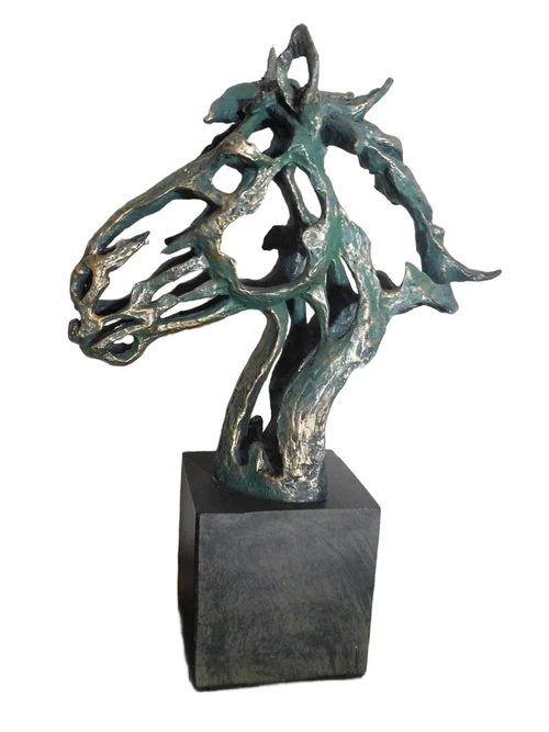 Abstrakte Statue Pferdekopf - Polystone 