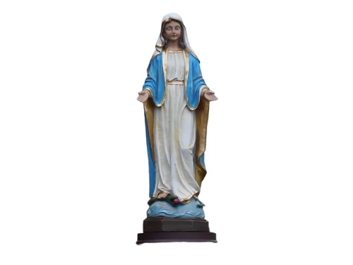 Statue der Heiligen Maria - Polystone - in Farbe