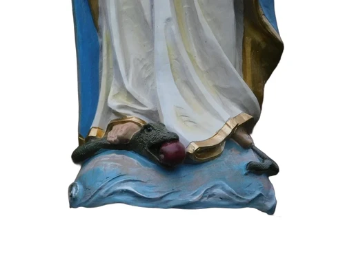 Statue der Heiligen Maria - Polystone - in Farbe