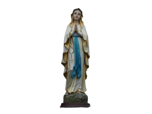 Statue of Mary with rosary - polystone