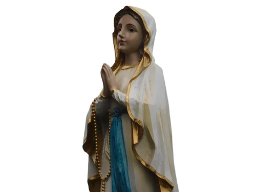 Statue of Mary with rosary - polystone