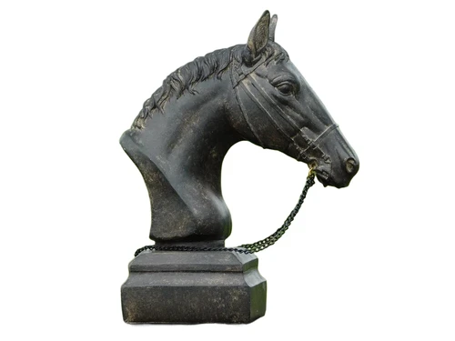 Statue Horse Head with Reins - Polystone