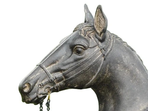 Statue Horse Head with Reins - Polystone