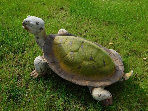 Statue Schildkröte XL - Polystone - Vintage-Look