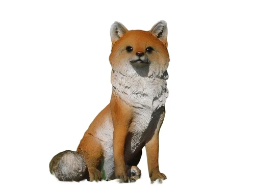 Statue Seated Fox | Polystone | Full colour