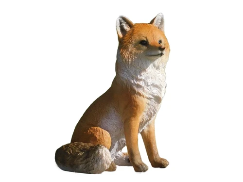 Statue Seated Fox | Polystone | Full colour
