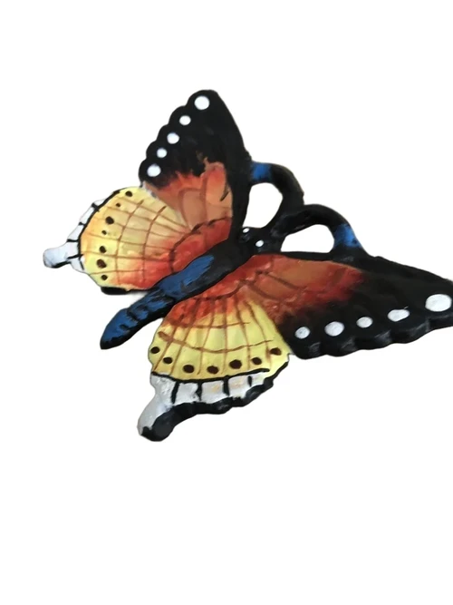 Beautiful cast-iron butterfly in wonderful colours.