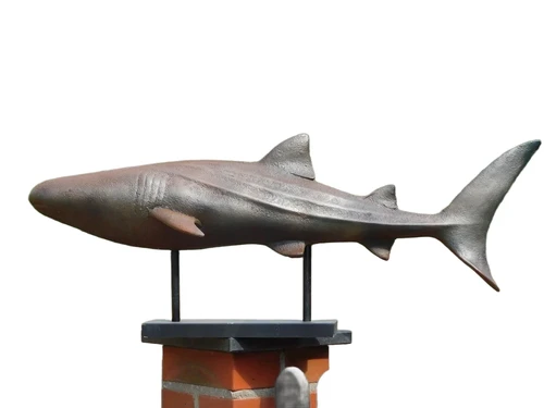 Shark on a stand - polystone - decorative