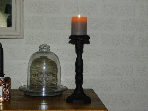 Candle stand anthracite - cast iron