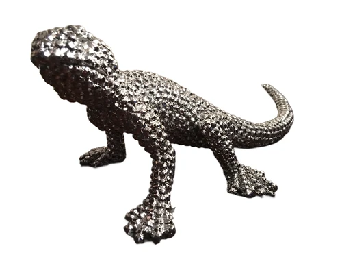 Linguan gecko electro silver painted, beautiful!!