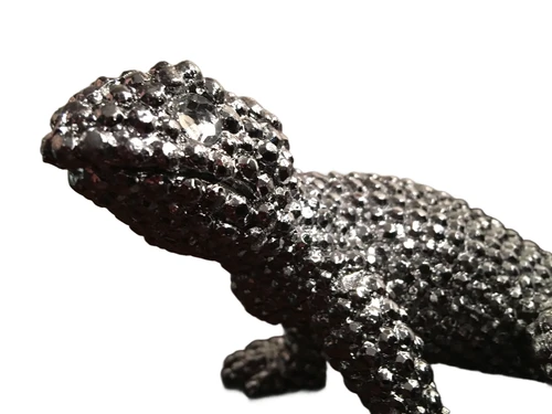 Linguan gecko electro silver painted, beautiful!!