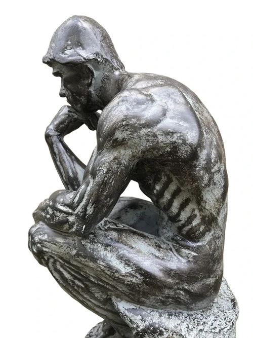 Beautiful statue of the thinker ''THE THINKER'', polystone statue