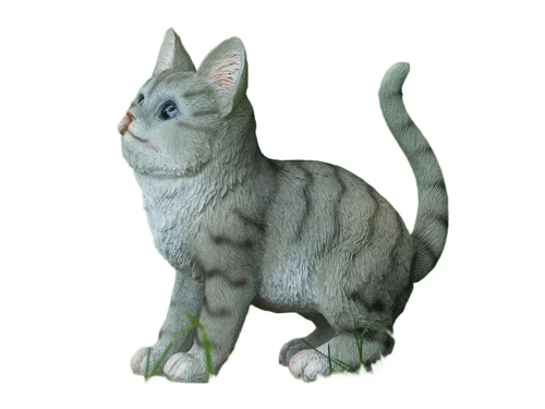 Gray kitty - polystone