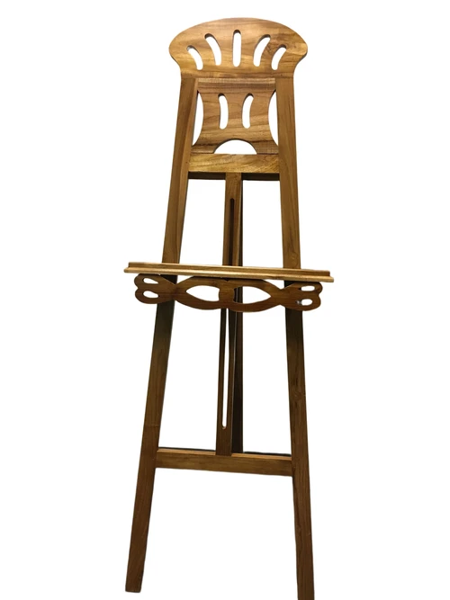 Beautiful large hardwood painting easel stand, solid wood