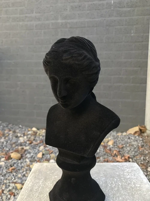 Set of statues of Adam and Eve - finished in velvet