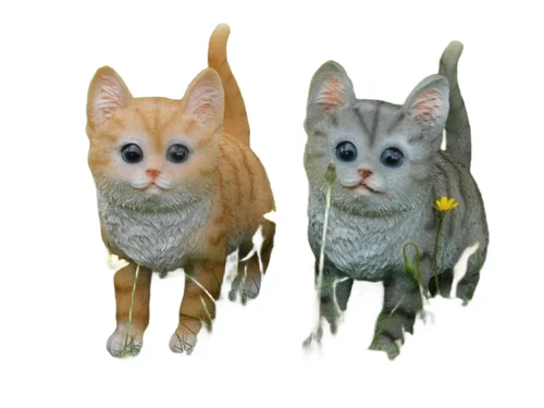 Satz von 2 niedlichen Katzen - Polystone