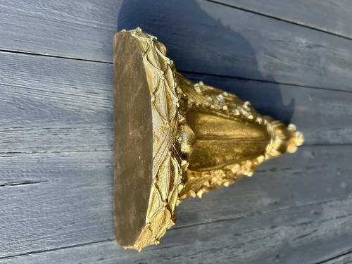 Decorative wall console - gold - polystone