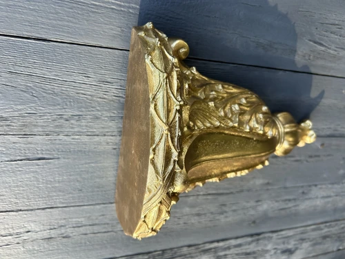 Decorative wall console - gold - polystone
