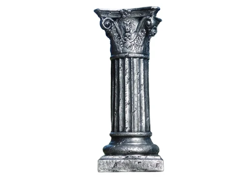 Pedestal - column - silver - polystone