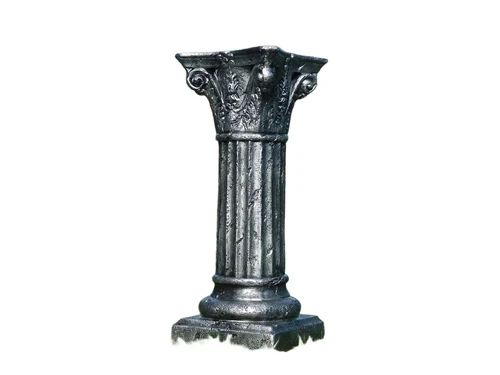 Pedestal - column - silver - polystone
