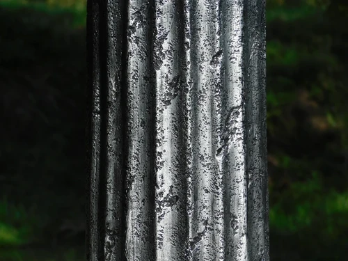 Pedestal - column - silver - polystone