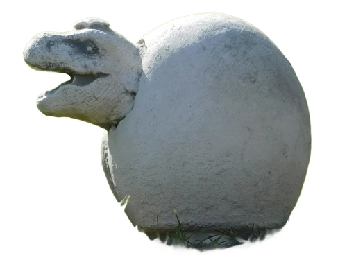 Statue Dino from Egg - Stone - 22 cm