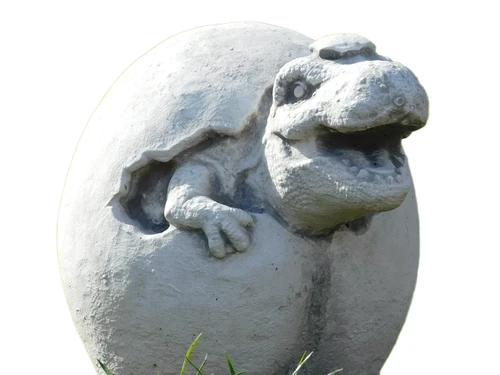 Statue Dino from Egg - Stone - 22 cm