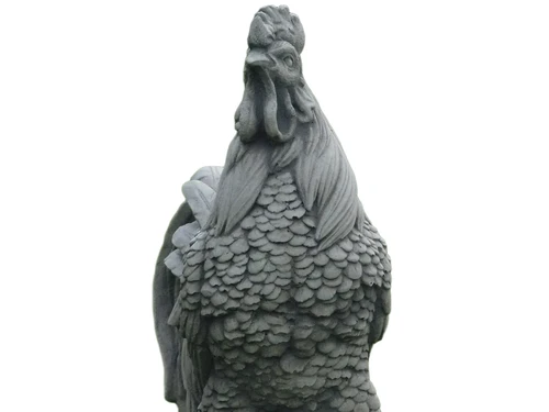 Statue Rooster - Solid Stone - Detailed