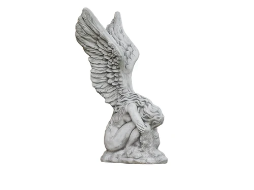 Statue Kneeling Angel - 110 cm - Stone