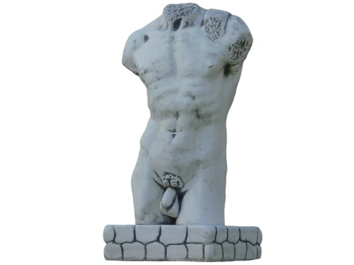 Statue Männlicher Torso - 57 cm - Stein