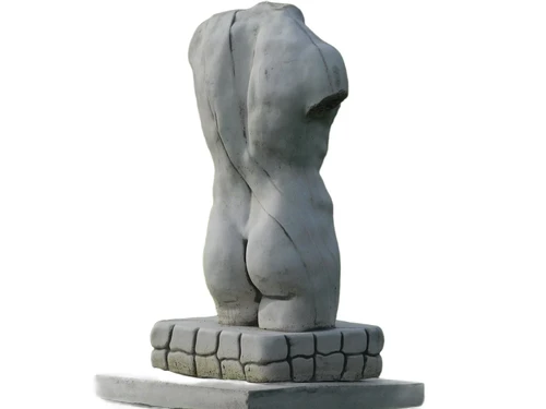 Statue Männlicher Torso - 57 cm - Stein