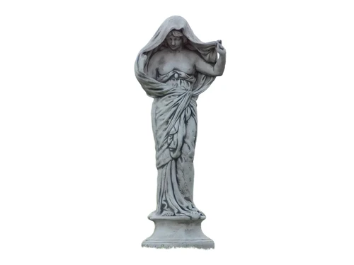 Statue Frau mit Gewand - 80 cm - Stein