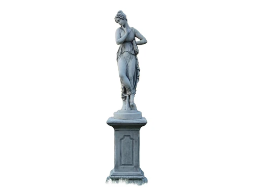 Statue Woman on Pedestal - 105 cm - Solid Stone